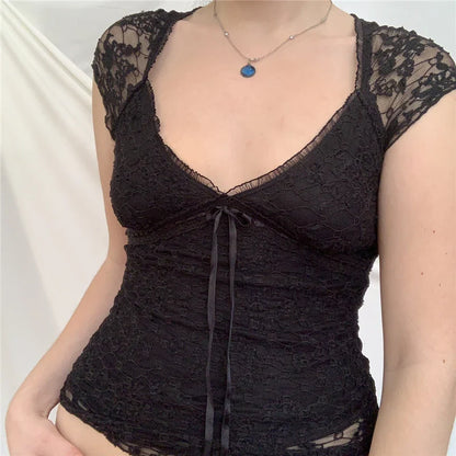 Zomerdromen Kanten Crop Top  Lolita Sweet