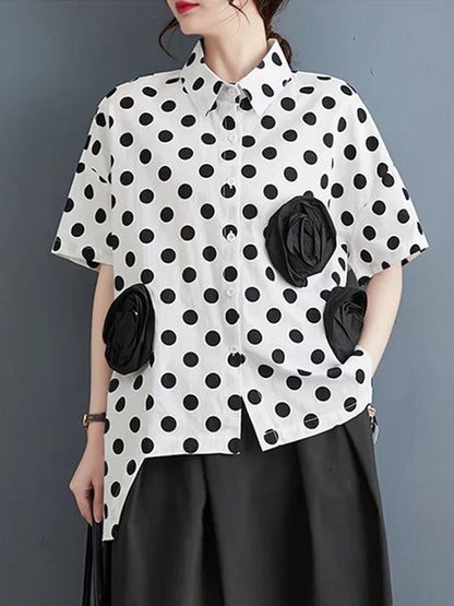 Dot Enkelborstels Shirt Zomer van Xquisite Apparel
