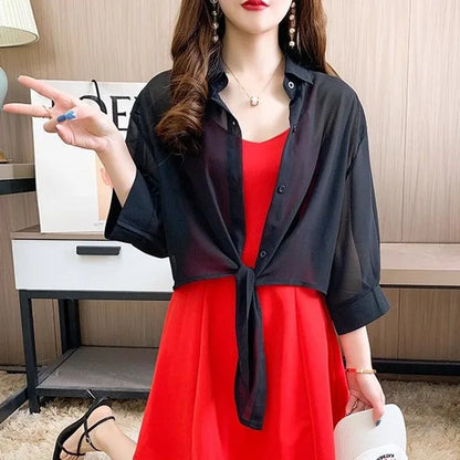Zomerse Zonnebescherming Blouse van Stijlvol