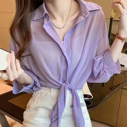 Zomerse Zonnebescherming Blouse van Stijlvol