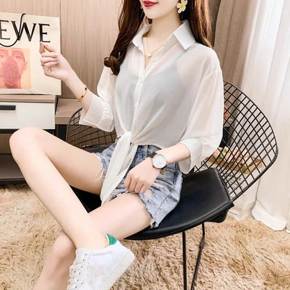 Zomerse Zonnebescherming Blouse van Stijlvol