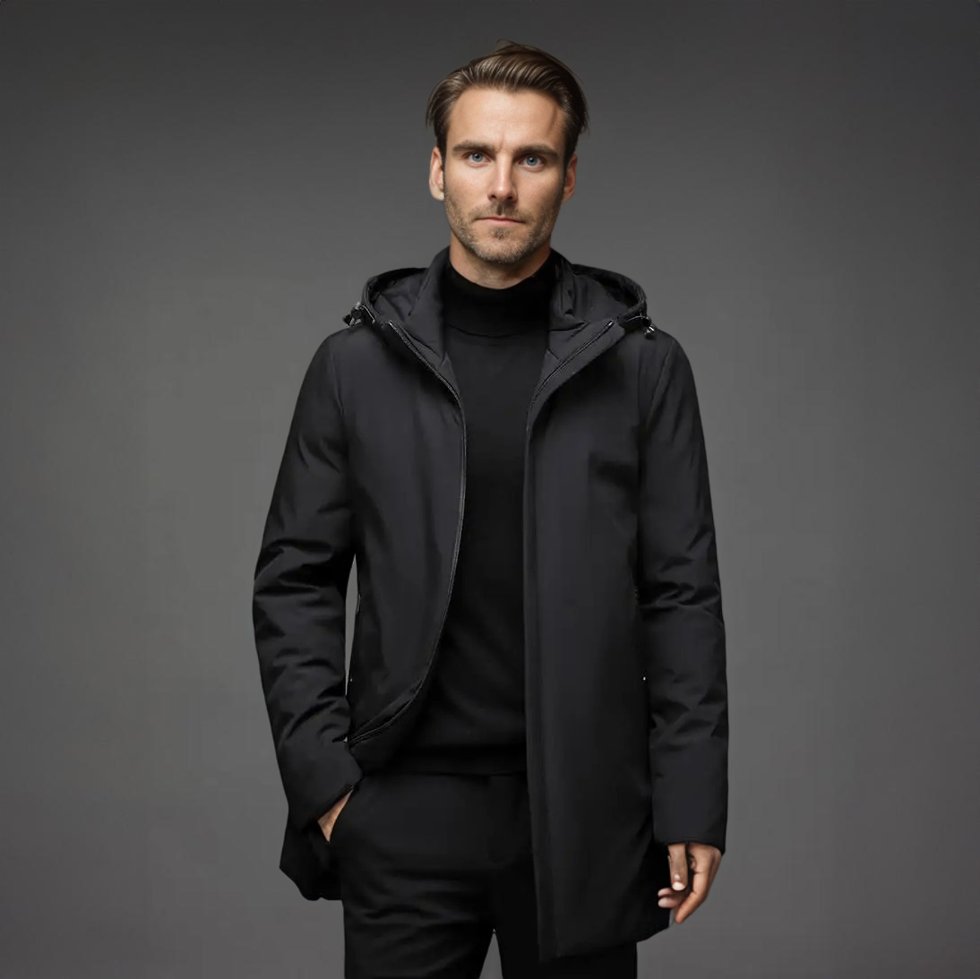 Giel™ Slim Fit Heren Winterjas met Afneembare Capuchon