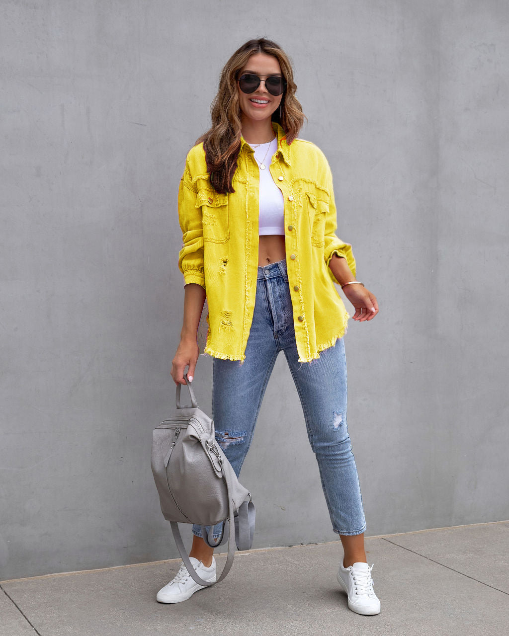 Verscheurd Denim Jasje voor Dames Trendy Vrouwelijk