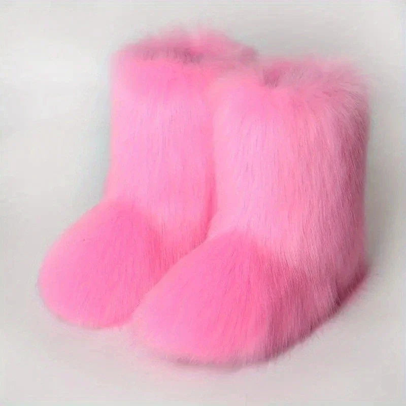 Dames Snowboots Pluizig Warm en Comfortabel