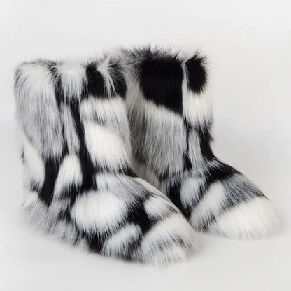 Dames Snowboots Pluizig Warm en Comfortabel