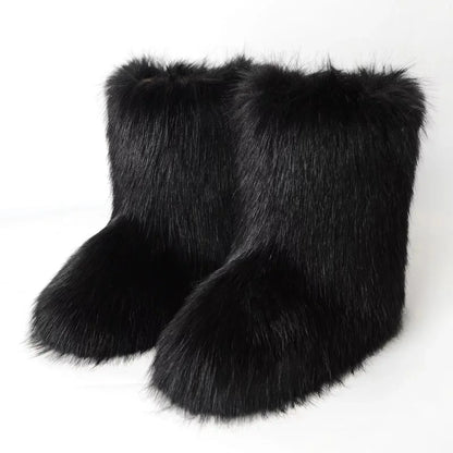 Dames Snowboots Pluizig Warm en Comfortabel