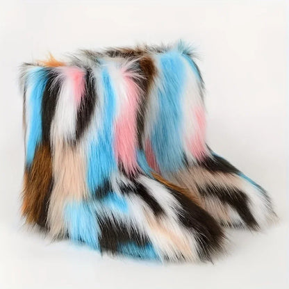 Dames Snowboots Pluizig Warm en Comfortabel