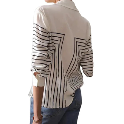 ModaFem DamesBedrukte Lapel Blouses