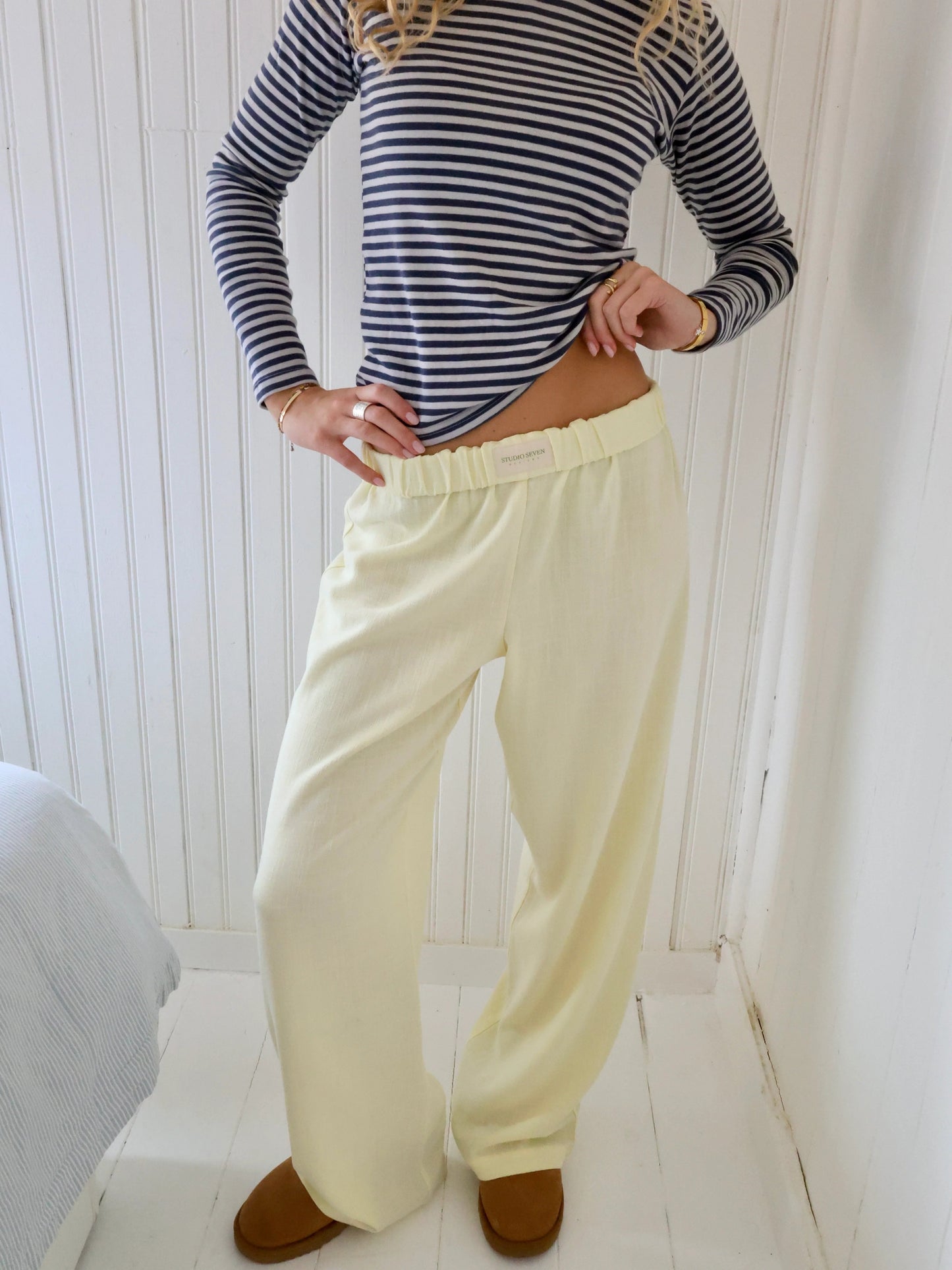 Dames Loungebroek Streepdesign Zacht en Comfortabel