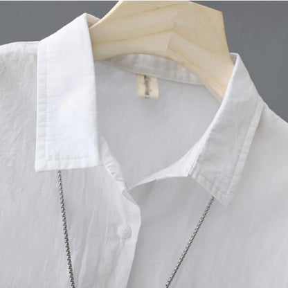 Geel Katoenen Poloshirt voor Dames - "ModaChic" 2024 Collectie