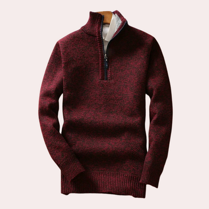Herentrui Hoge Hals Ritssluiting Warm en Comfortabel