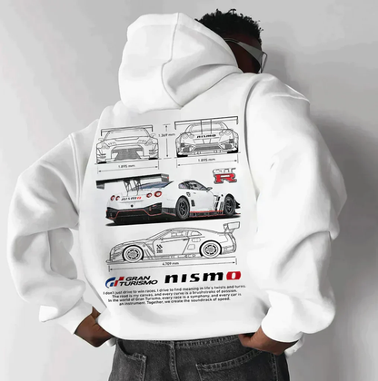 Sportieve Hoodie met Autoprint en Typografie