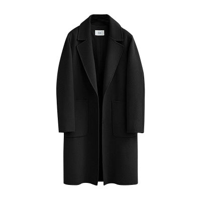 Dames Lange Wolmix Wintermantel Warm en Stijlvol