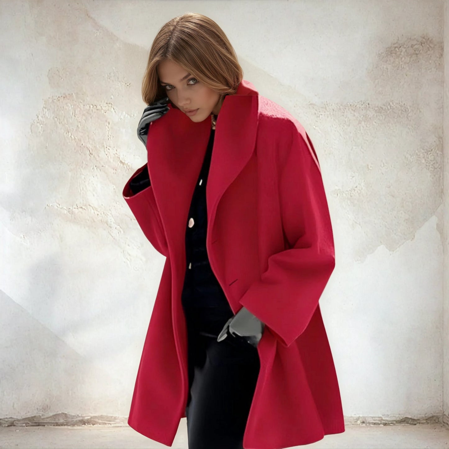 Oversized Wolmix Jas Elegante Look