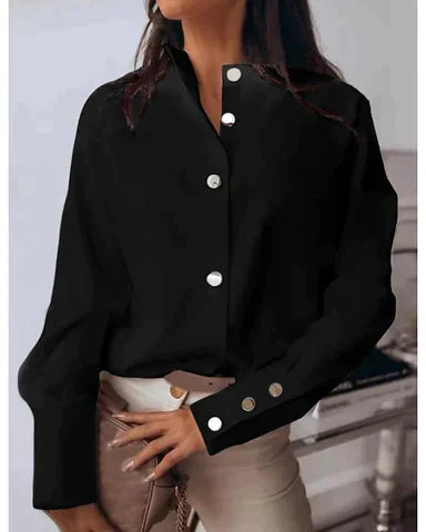 Blouse met Knopen voor Vrouw Elegante Stijl