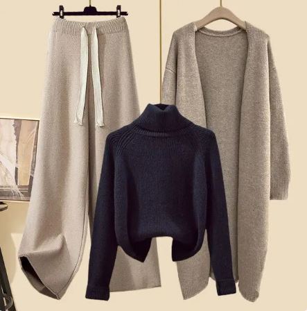 Luie Driedelige Set voor Dames Comfortabele Stijl