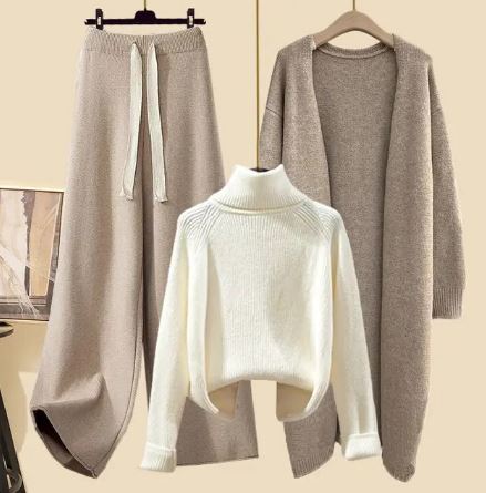 Luie Driedelige Set voor Dames Comfortabele Stijl