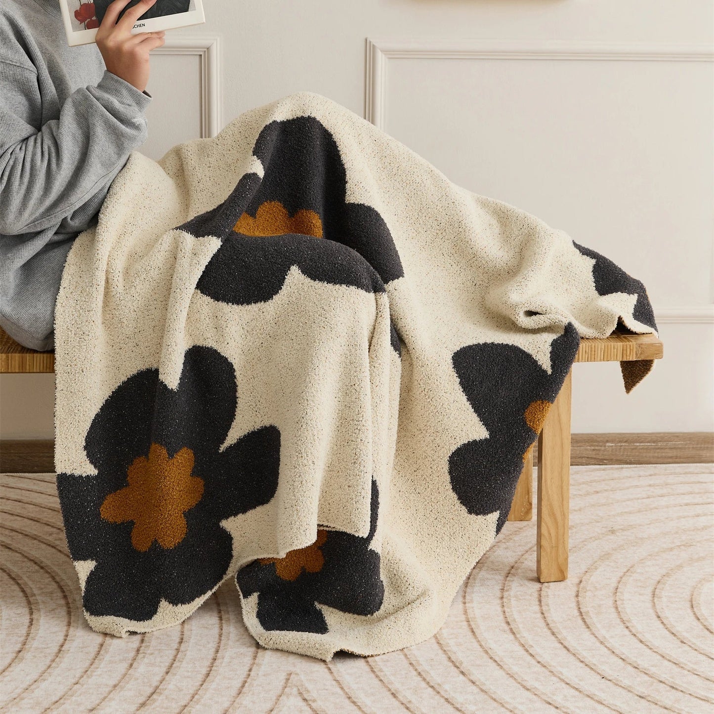 Zabella | Deken (Bloemen) | Luxe