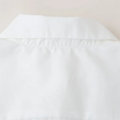 Zomerse Mode Puntige Kraag Blouse