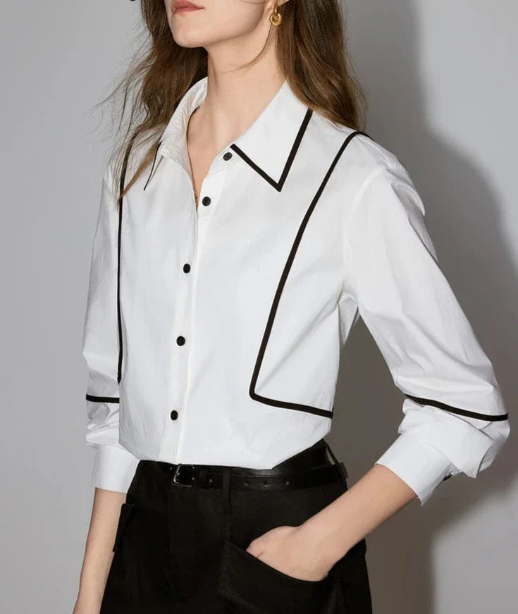 Zadily Zomer Kantoor Dame Wit Katoenen Blouse