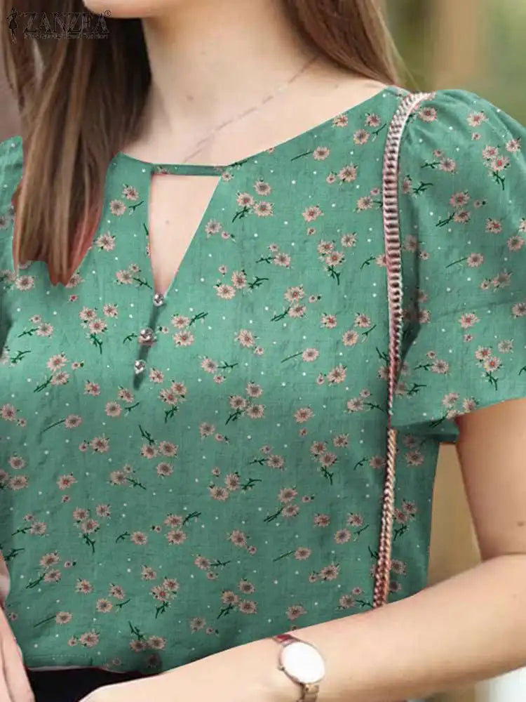Bohemian Bloemenprint Zomer Blouse voor Dames