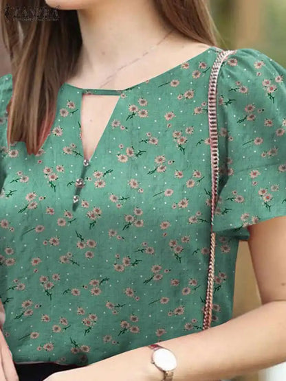Bohemian Bloemenprint Zomer Blouse voor Dames