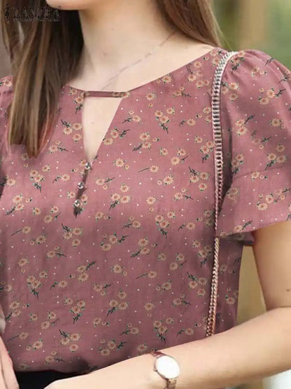Bohemian Bloemenprint Zomer Blouse voor Dames