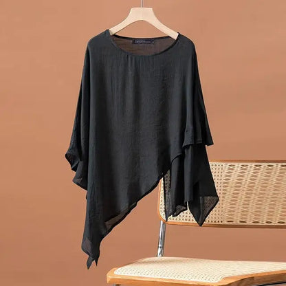 Asymmetrische Lange Mouw Blouse voor Vrouwen