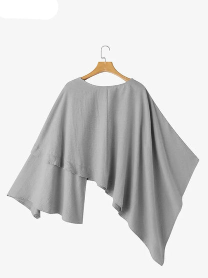 Asymmetrische Lange Mouw Blouse voor Vrouwen