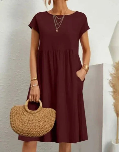 Zanzea Vrouwen Linnen Casual Jurk