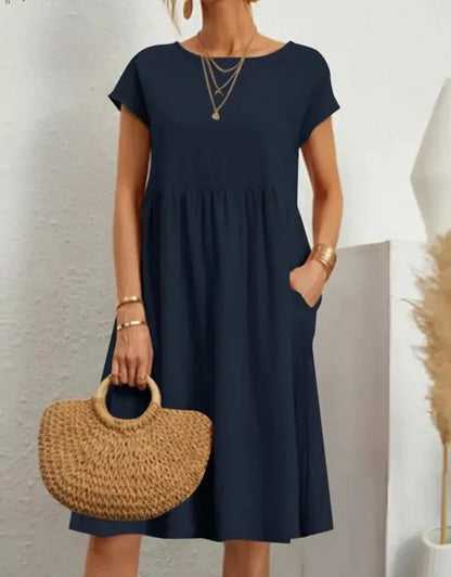 Zanzea Vrouwen Linnen Casual Jurk