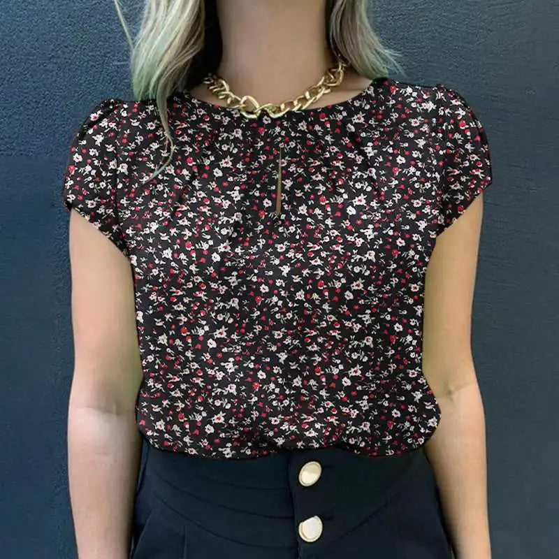 Zonnige Dageraad Zomerse Bloemenblouse