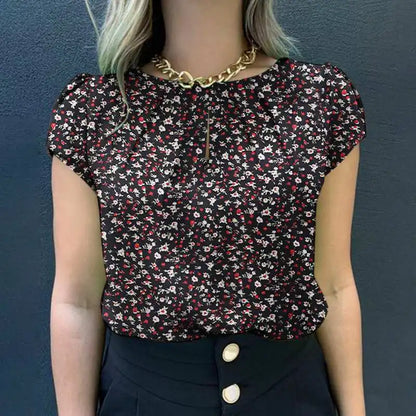 Zonnige Dageraad Zomerse Bloemenblouse
