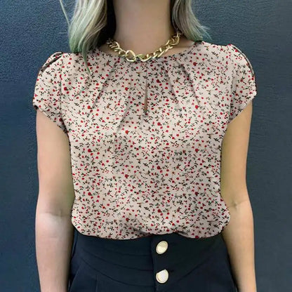 Zonnige Dageraad Zomerse Bloemenblouse