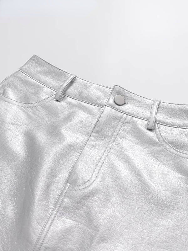 Zilveren Rok | Korte Glitter Rok voor Vrouw