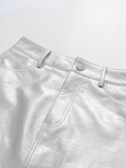 Zilveren Rok | Korte Glitter Rok voor Vrouw