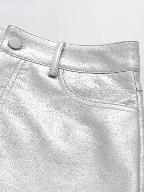 Zilveren Rok | Korte Glitter Rok voor Vrouw