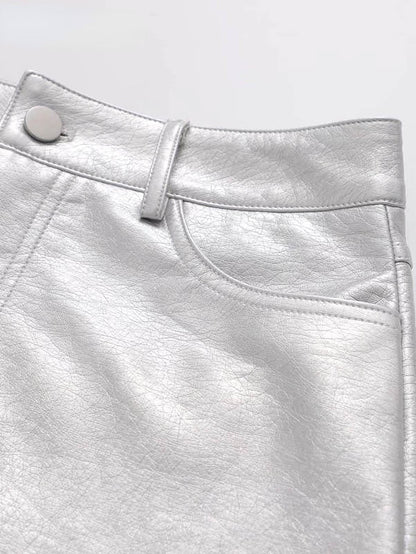 Zilveren Rok | Korte Glitter Rok voor Vrouw