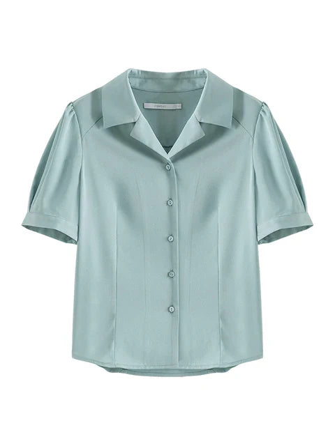 Ziqiao Petite Franse Stijl Witte Blouse