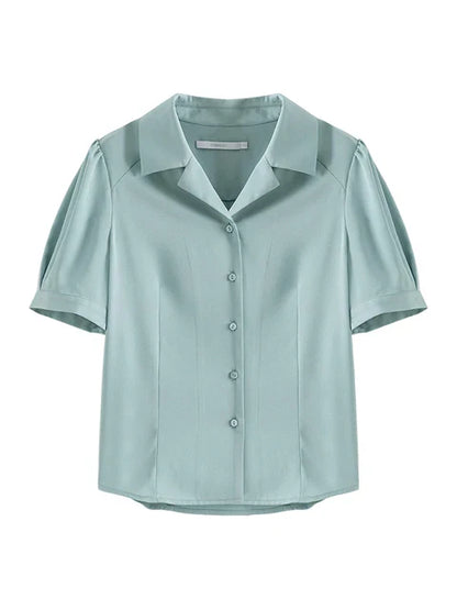 Ziqiao Petite Franse Stijl Witte Blouse