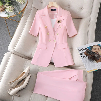 Veluxa Dames Blazer Pantalon Set