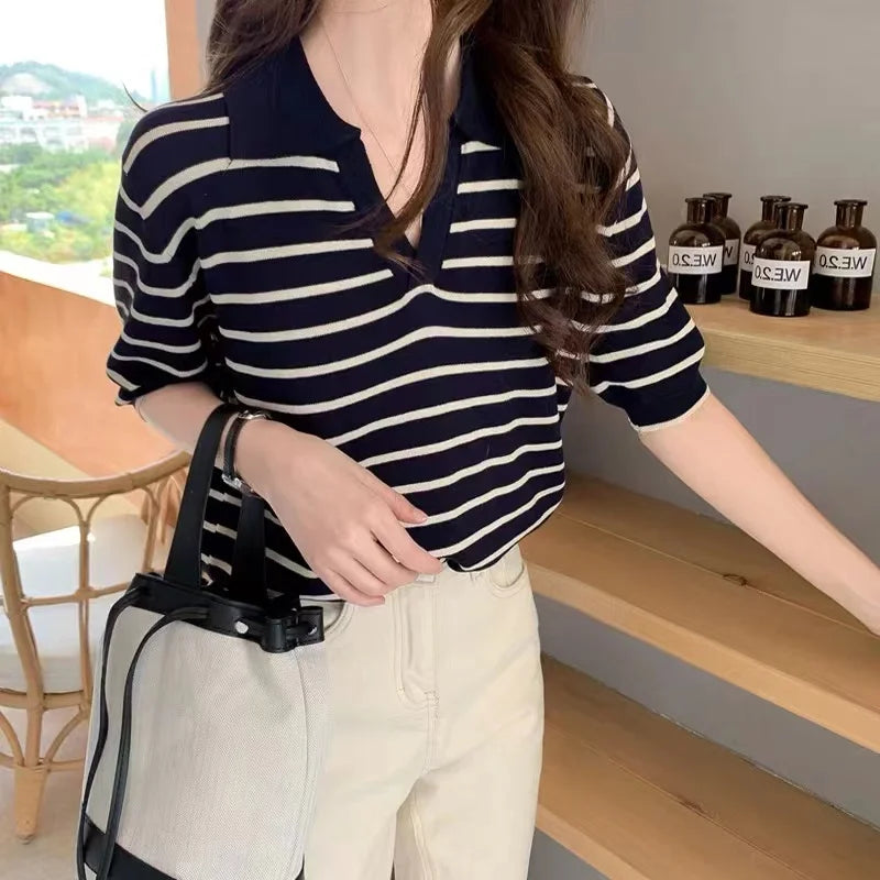 BloomVista Gestreept Polo T-shirt