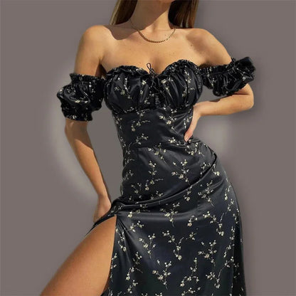 Zomer Off Shoulder Bloemen Maxi Jurk