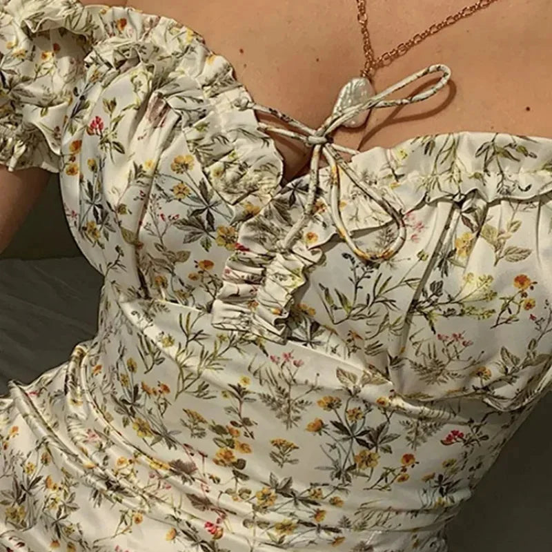 Zomer Off Shoulder Bloemen Maxi Jurk