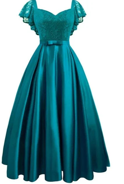 Glamour Mode Zomer Party Dress met Bloemen Kant