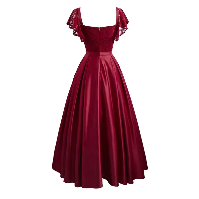 Glamour Mode Zomer Party Dress met Bloemen Kant