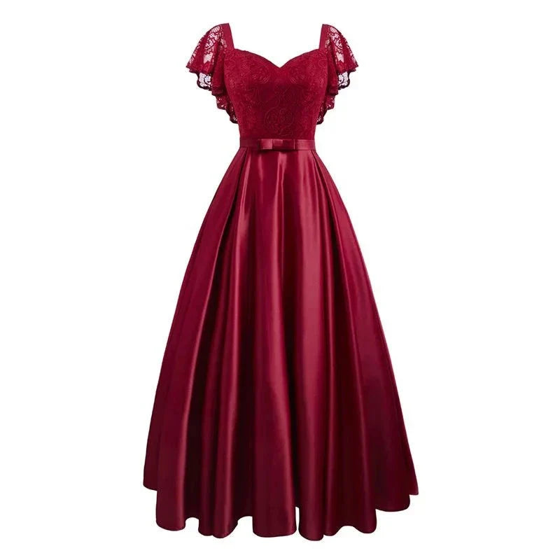 Glamour Mode Zomer Party Dress met Bloemen Kant