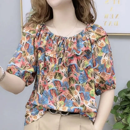 Zomer Blouse met Strikdetail voor Vrouwen
