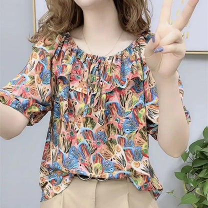 Zomer Blouse met Strikdetail voor Vrouwen