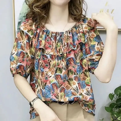 Zomer Blouse met Strikdetail voor Vrouwen